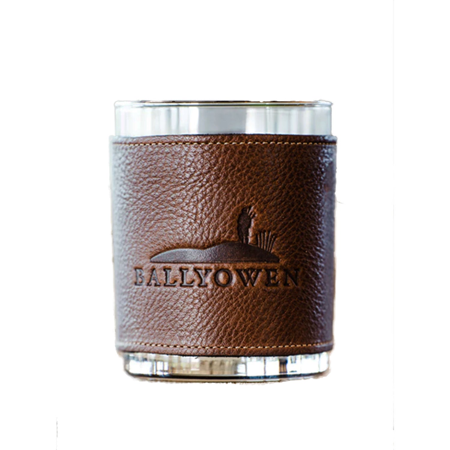 Ballyowen Leather Bound Rock Glasses - Set of Two